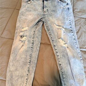 Celebrity Pink Light Wash Distressed Skinny Jeans